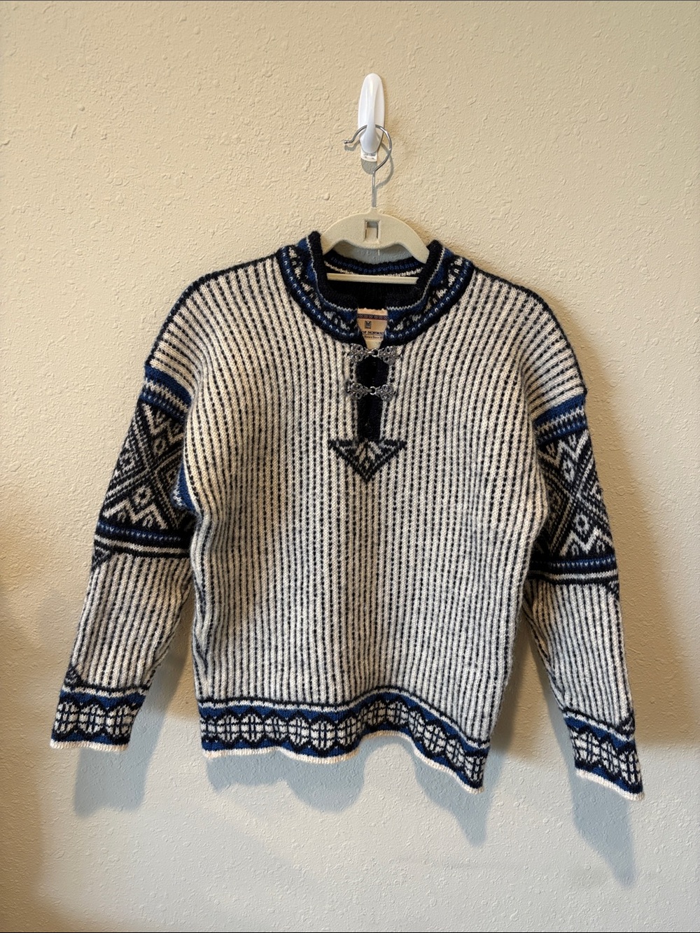 Dale of Norway Cream & Navy Crewneck Sweater